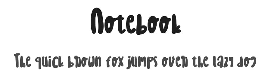 Notebook by Andi Moz — Script Handwritten Font