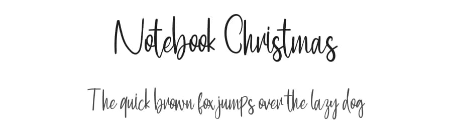 Notebook Christmas by Goodrichees — Script Handwritten Font