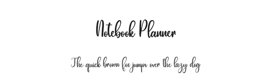 Notebook Planner by Goodrichees — Script Handwritten Font