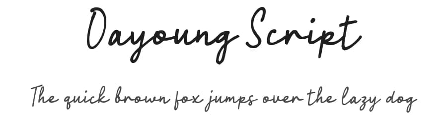 Oayoung Script by wepfont.com — Script Handwritten Font