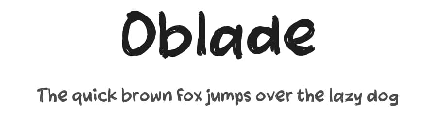 Oblade by wepfont.com — Script Handwritten Font