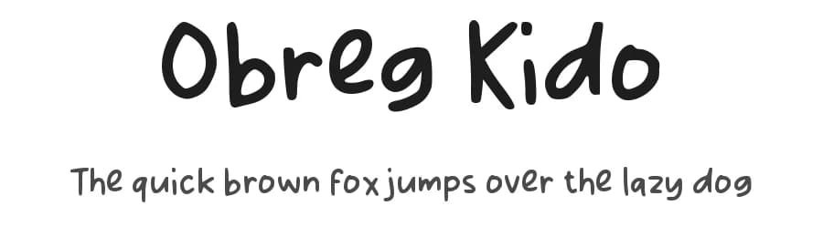 Obreg Kido by wepfont.com — Script Handwritten Font