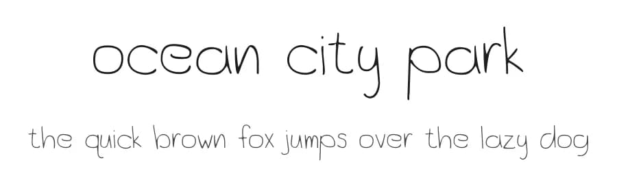 Ocean City Park by Skyhaven Fonts — Script Handwritten Font