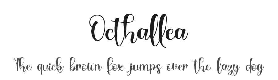 Octhallea by Agustina Sri Suryanti — Script Handwritten Font