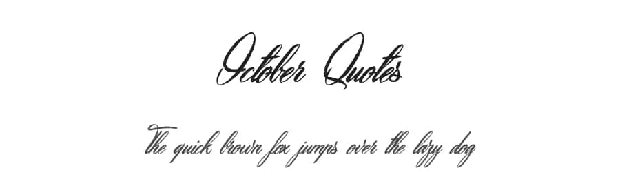 October Quotes by Maelle.K | Thomas Boucherie — Script Handwritten Font