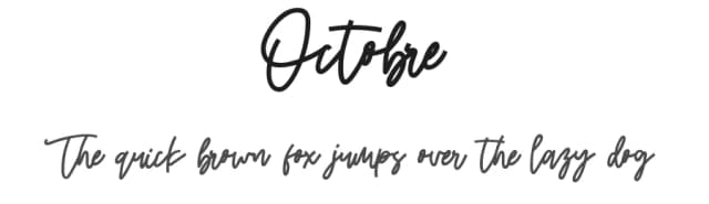 Octobre by Libscript — Script Handwritten Font