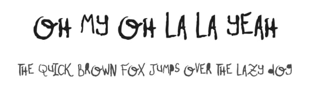 Oh My Oh La La Yeah by 28fonts — Script Handwritten Font