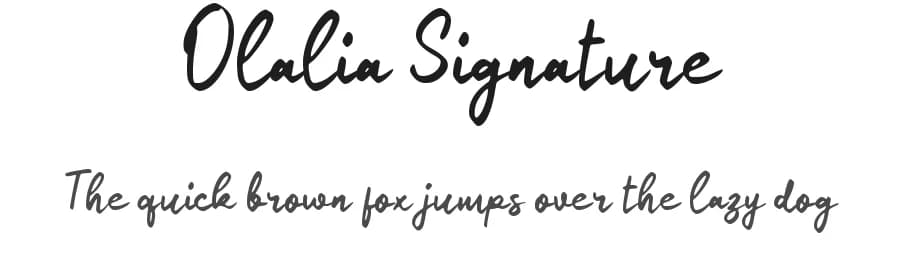 Olalia Signature by wepfont.com — Script Handwritten Font