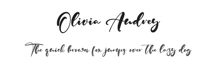 Olivia Audrey by Kong Font — Script Handwritten Font