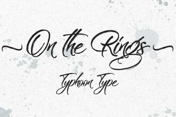 On the Rings Font by Typhoon Type™ — Script Handwritten Font