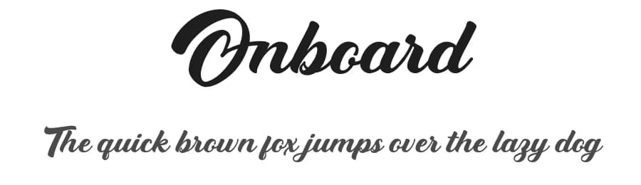 Onboard by Vunira Design — Script Handwritten Font