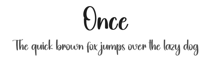 Once by Scratchones — Script Handwritten Font