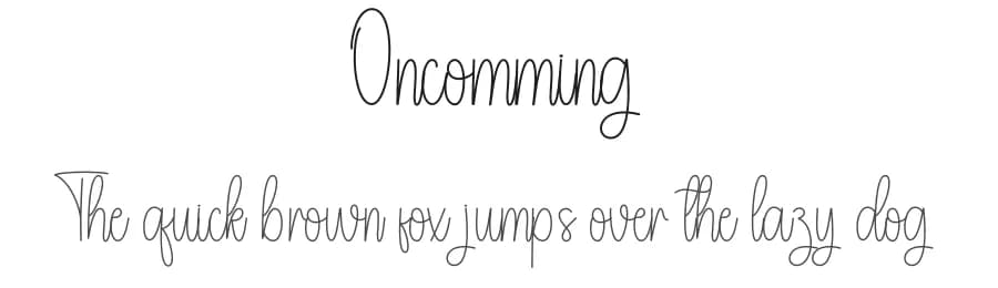 Oncomming by Andi Moz — Script Handwritten Font