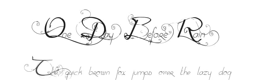 One Day Before Rain by Maelle.K | Thomas Boucherie — Script Handwritten Font