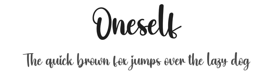 Oneself by Scratchones — Script Handwritten Font