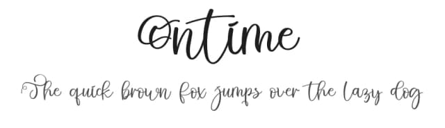 Ontime by FreshtypeINK — Script Handwritten Font