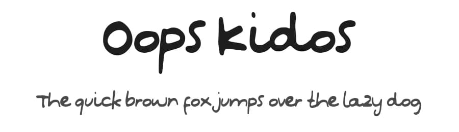 Oops Kidos by Azetype Studio — Script Handwritten Font
