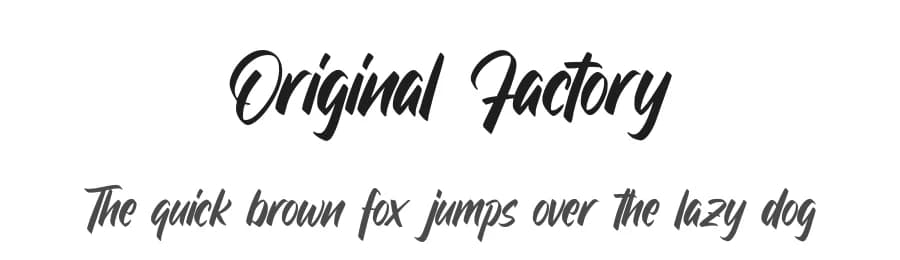Original Factory by Octotype | Thomas Boucherie — Script Handwritten Font