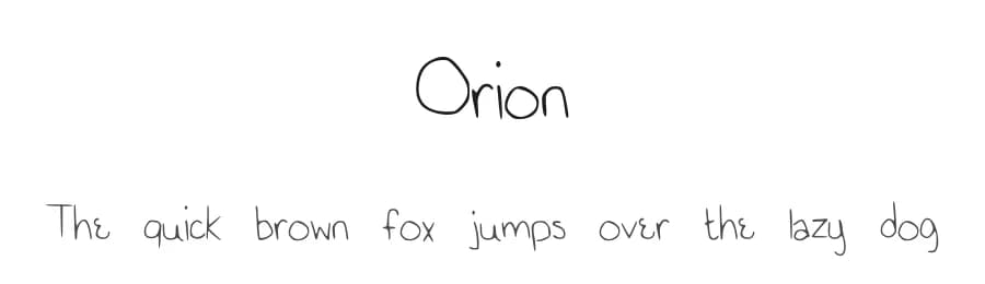 Orion by Arianna Godinez — Script Handwritten Font