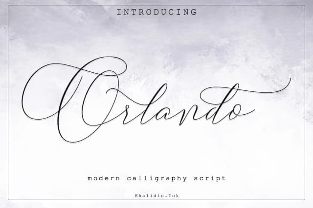 Orlando Font by Khalidin.Ink by Khalidin.Ink — Script Handwritten Font