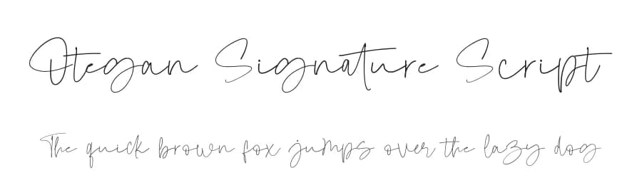 Otegan Signature Script by Fridaytype — Script Handwritten Font