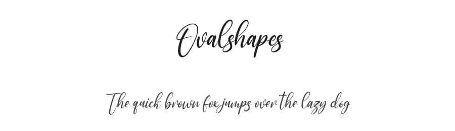 Ovalshapes by Maulana Creative — Script Handwritten Font