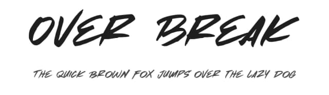Over Break by Lettersiro Studio — Script Handwritten Font