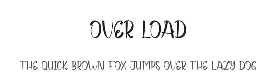 Over Load by Andi Moz — Script Handwritten Font