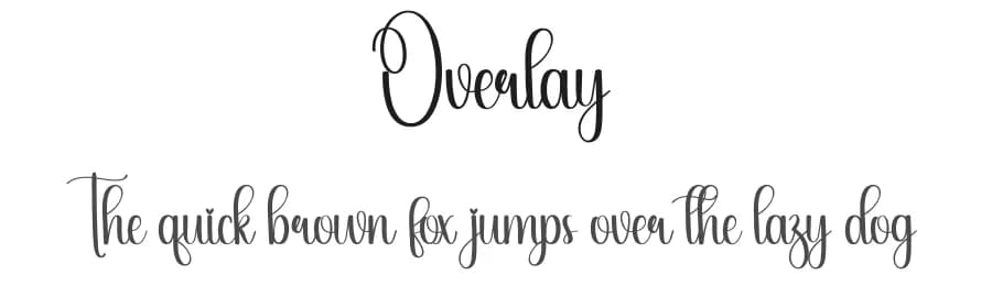 Overlay by Andi Moz — Script Handwritten Font