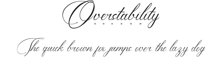 Overstability by RaisProject — Script Handwritten Font