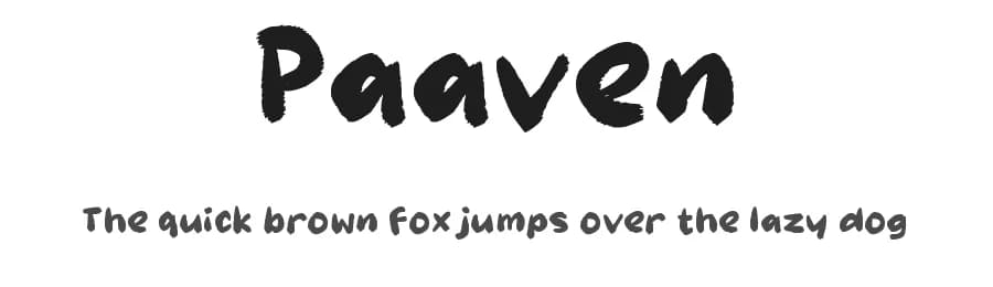 Paaven by wepfont.com — Script Handwritten Font