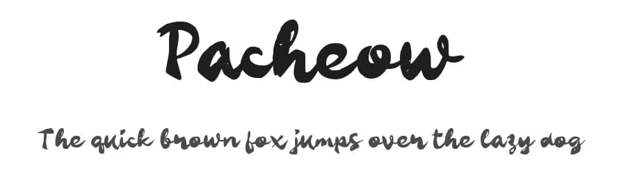 Pacheow by wepfont.com — Script Handwritten Font