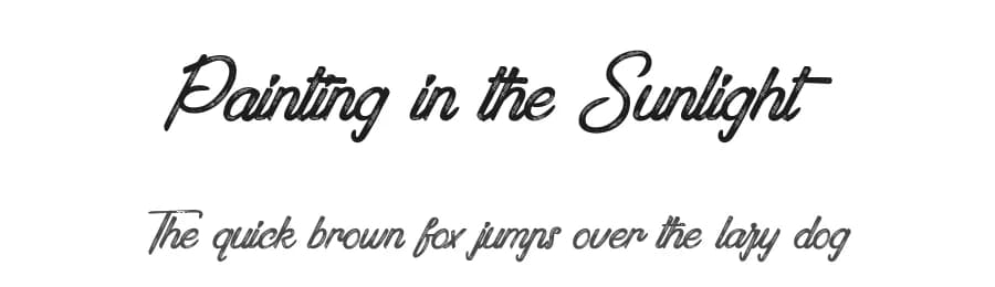 Painting in the Sunlight by Cat.B — Script Handwritten Font