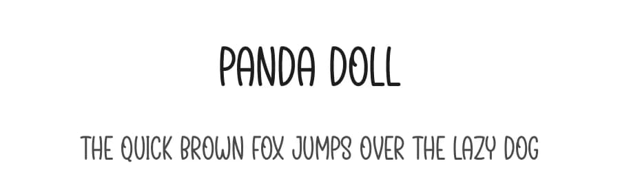 Panda Doll by Andi Moz — Script Handwritten Font