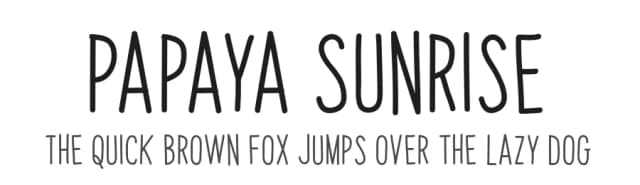 Papaya Sunrise by Sharkshock — Script Handwritten Font