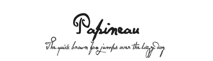 Papineau by Cloutierfontes β Script Handwritten Font