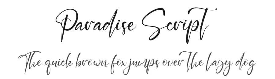 Paradise Script by Kong Font — Script Handwritten Font