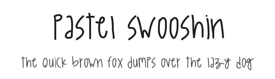 Pastel Swooshin by Des Gomez — Script Handwritten Font