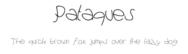 Pataques by -arnaud- — Script Handwritten Font