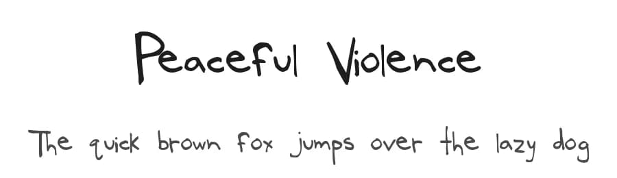 Peaceful Violence by Xerographer Fonts — Script Handwritten Font