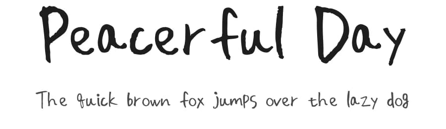 Peacerful Day by Sba Factory โ Script Handwritten Font