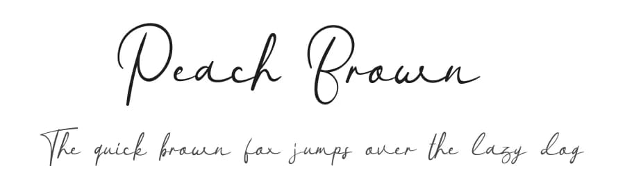 Peach Brown by Hallotudio — Script Handwritten Font