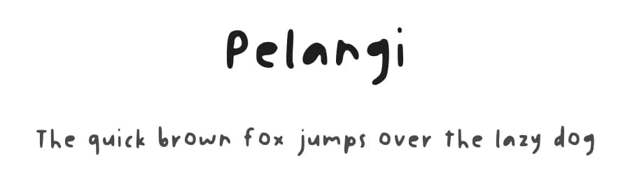 Pelangi by Pelangi Sekar — Script Handwritten Font