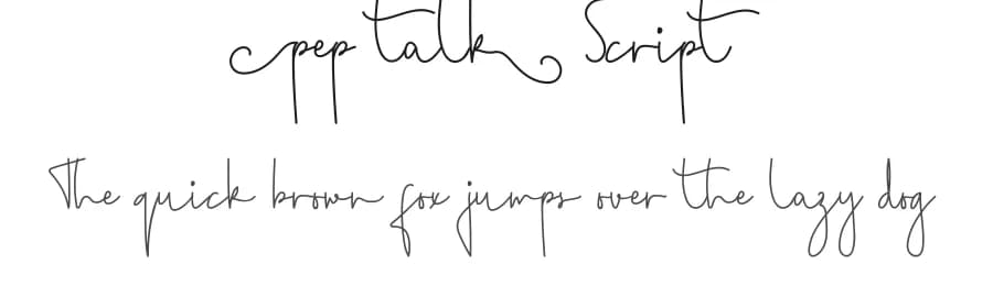 Pep Talk Script by Edric Studio — Script Handwritten Font