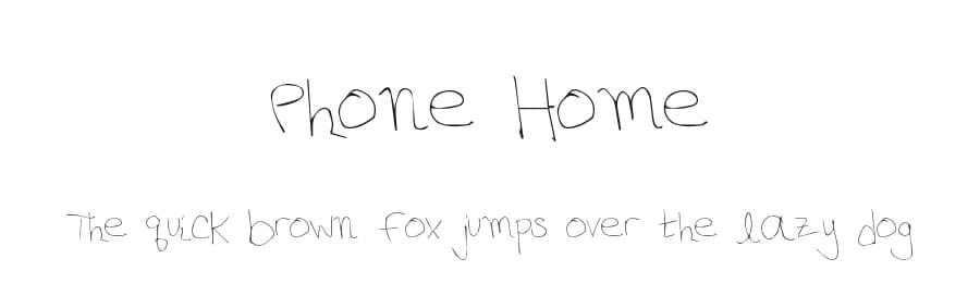 Phone Home by Xerographer Fonts — Script Handwritten Font