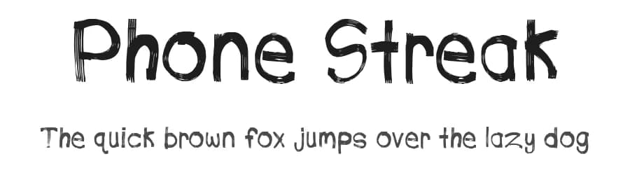 Phone Streak by Marcus Byrne — Script Handwritten Font