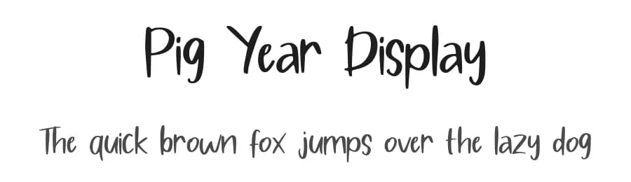 Pig Year Display by Khurasan — Script Handwritten Font