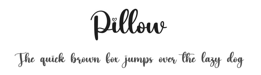 Pillow by Scratchones — Script Handwritten Font