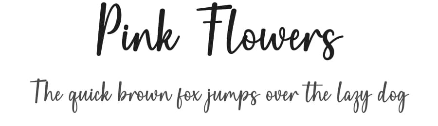 Pink Flowers by Wahyu Studio — Script Handwritten Font