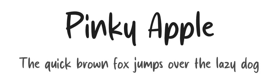 Pinky Apple by MJType — Script Handwritten Font